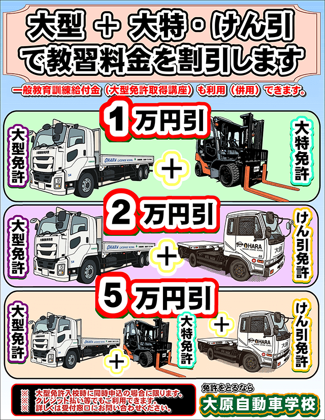 大型免許「免許セット割」